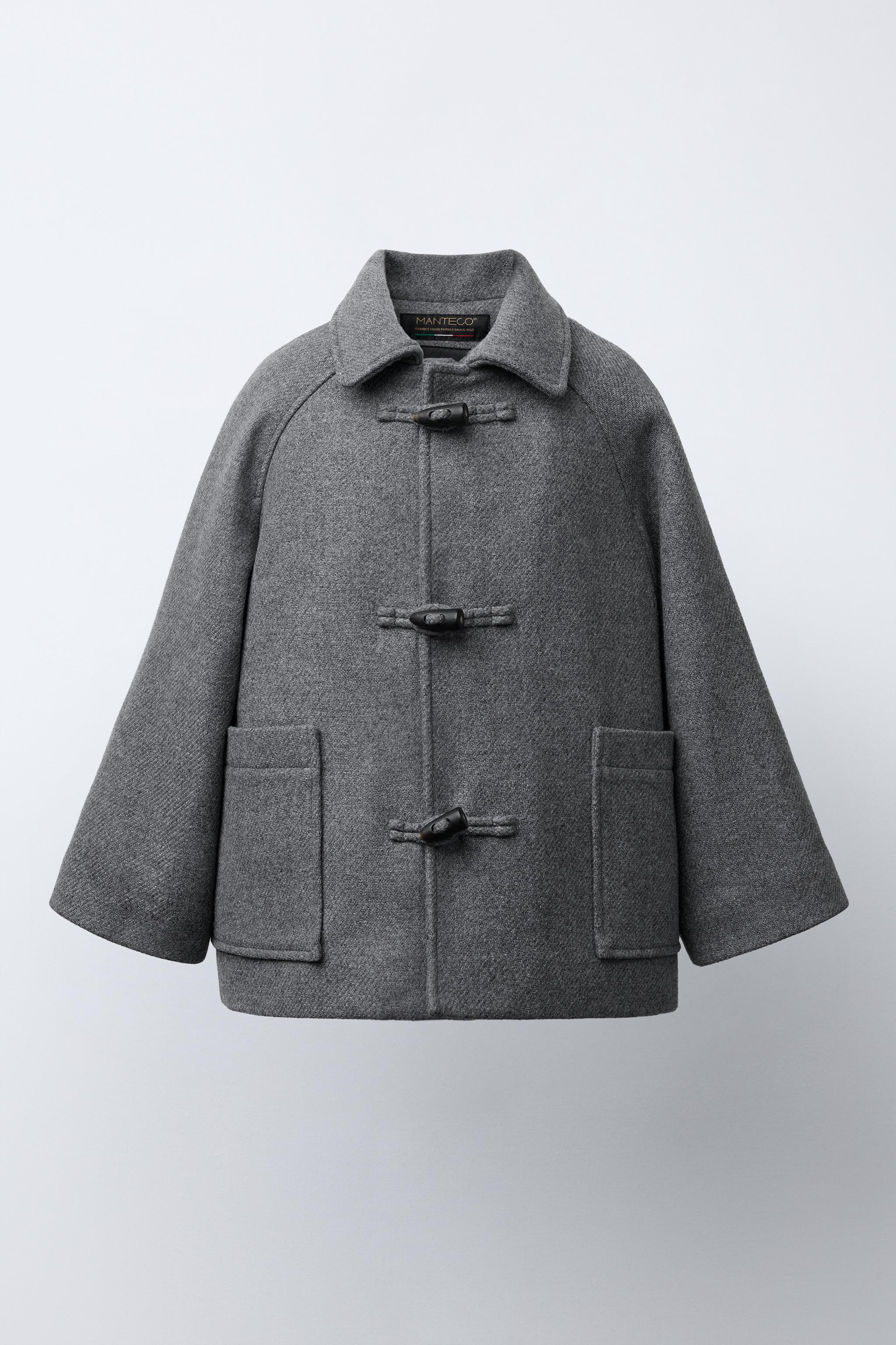 MELANGE COAT WITH WOOL FIREMAN CLASPS